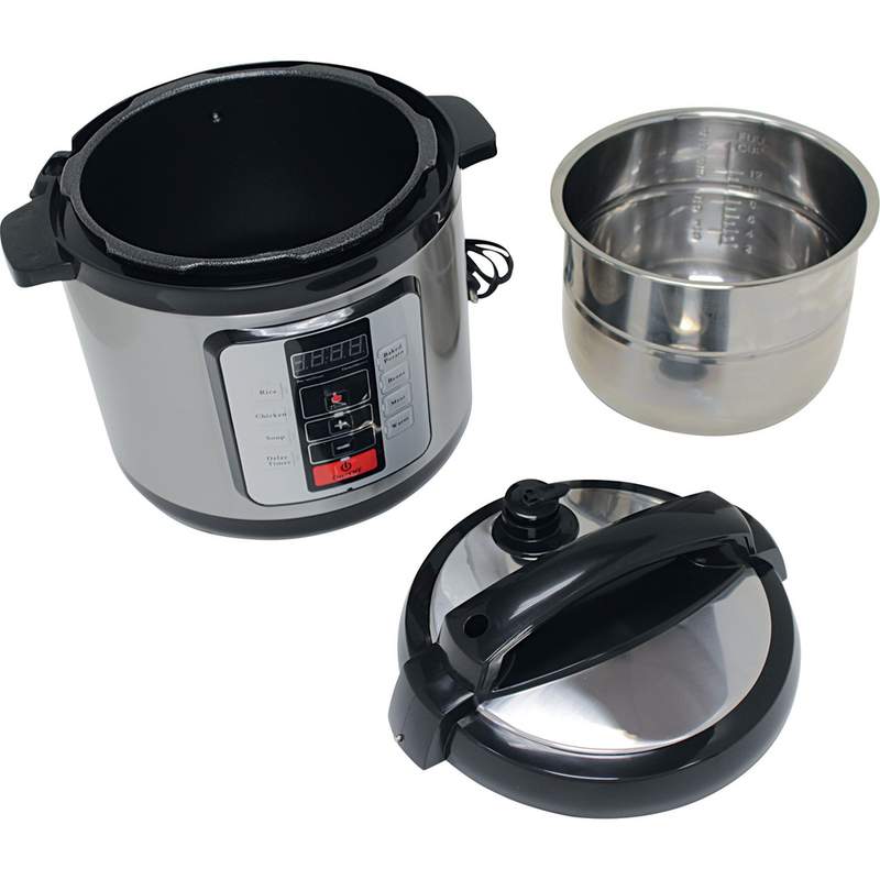 6.3 Qt Electric Pressure Cooker with Stainless Steel Inner Pot KTELPCS