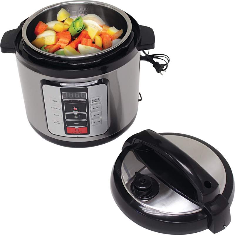 6.3 Qt Electric Pressure Cooker with Stainless Steel Inner Pot KTELPCS