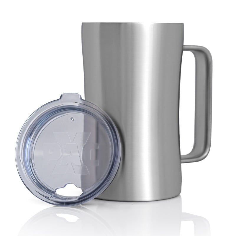 20oz Large Handle Double-Wall Stainless Steel Travel Mug: Insulated with  Lid - Ideal for Coffee, Beer, and More