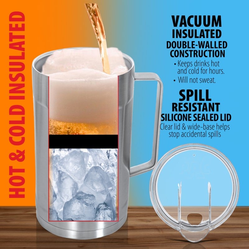 Reduce Party Pitcher 34oz. Dual-Wall Vacuum Stainless Steel Leak-Proof - New