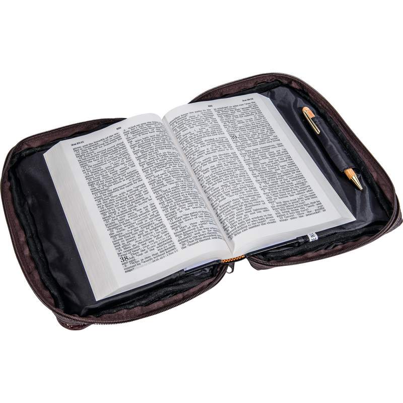 Embassy Alligator-Embossed Burgundy Genuine Leather Bible Cover LULBIBLE3