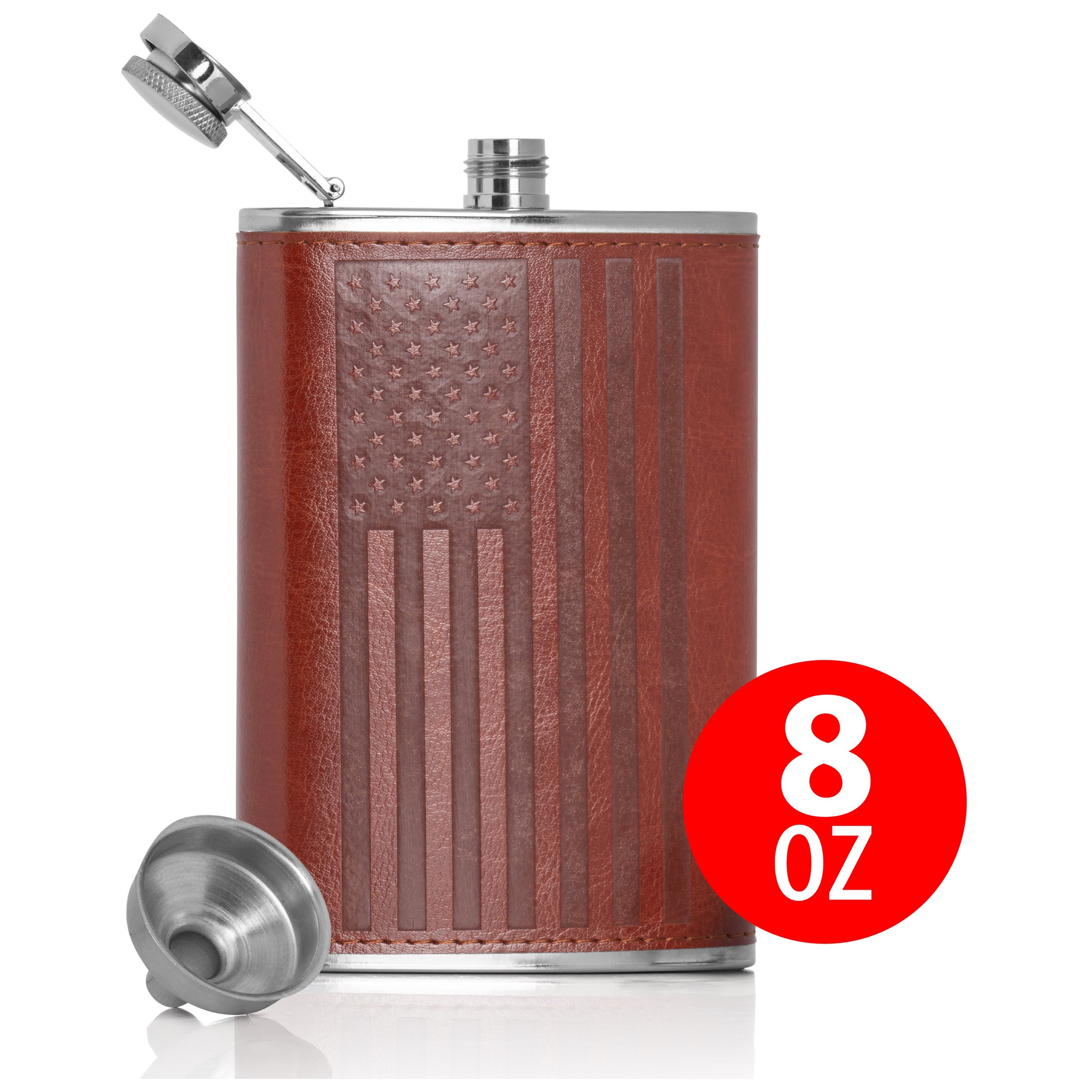 Wholesale 8oz Stainless Steel Flask with Black Wrap - Buy Wholesale Flasks